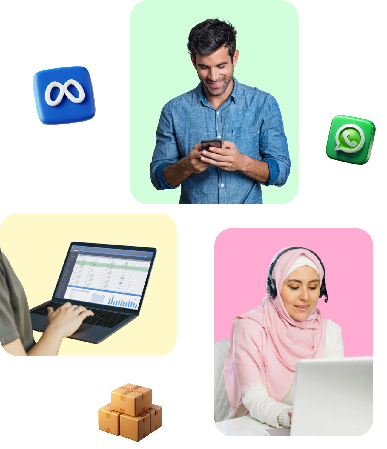 Person using Yanmo on WhatsApp